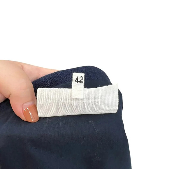 MM6 Maison Martin Margiela Navy Blue Cotton Wool Blend Jacket Size 42 US 6 - Picture 14 of 16